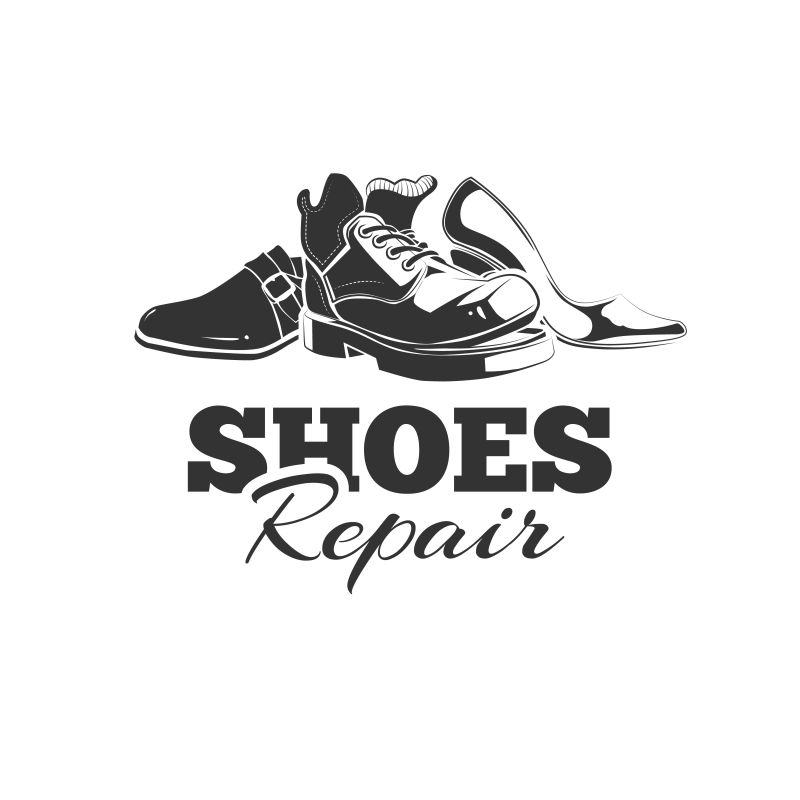 修理鞋子的矢量创意图标设计