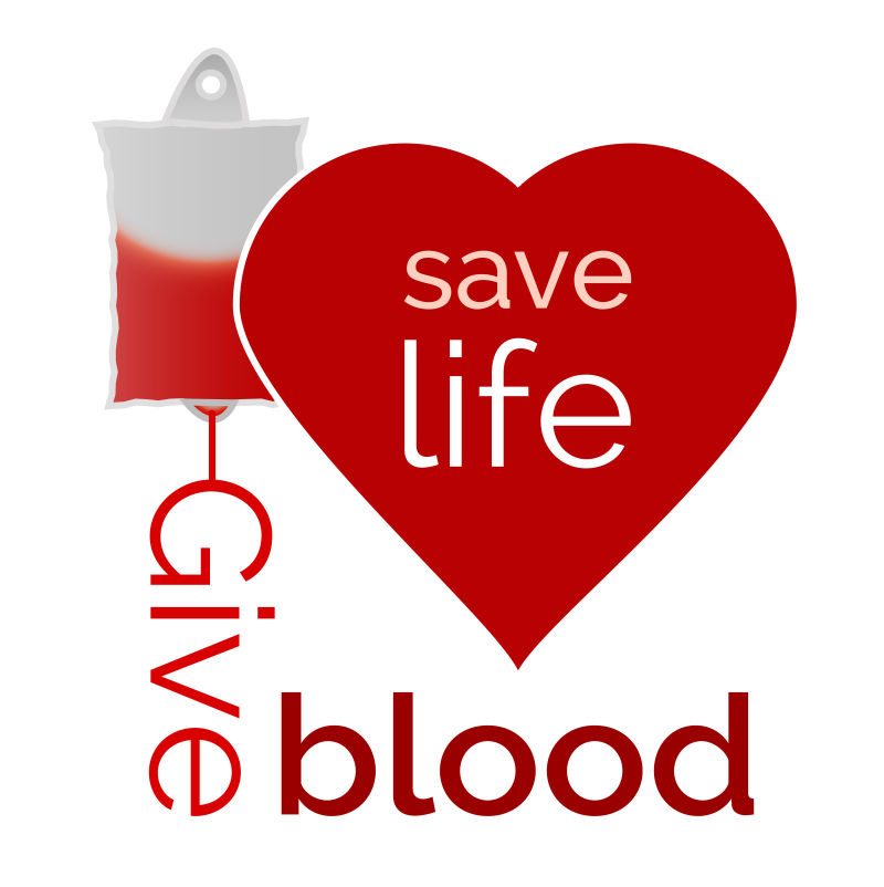 献血拯救生命矢量插图