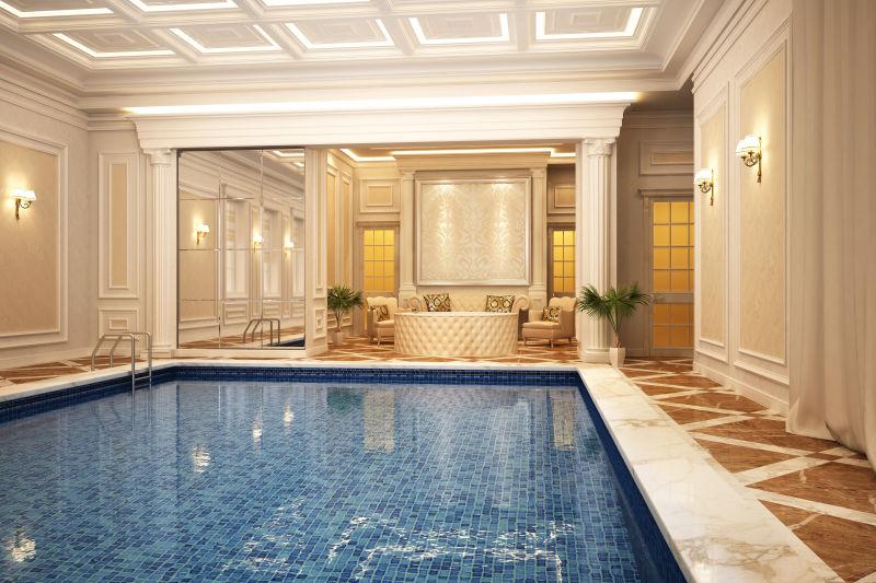 豪华酒店经典泳池设计