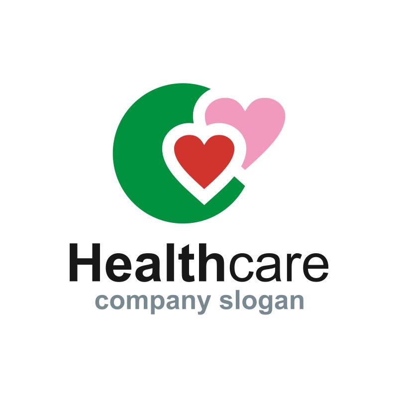 医疗健康主题的矢量logo设计