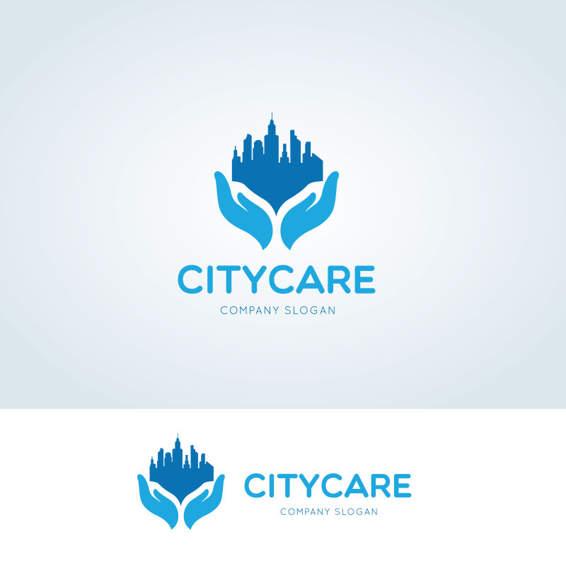 矢量保护城市概念的标志设计