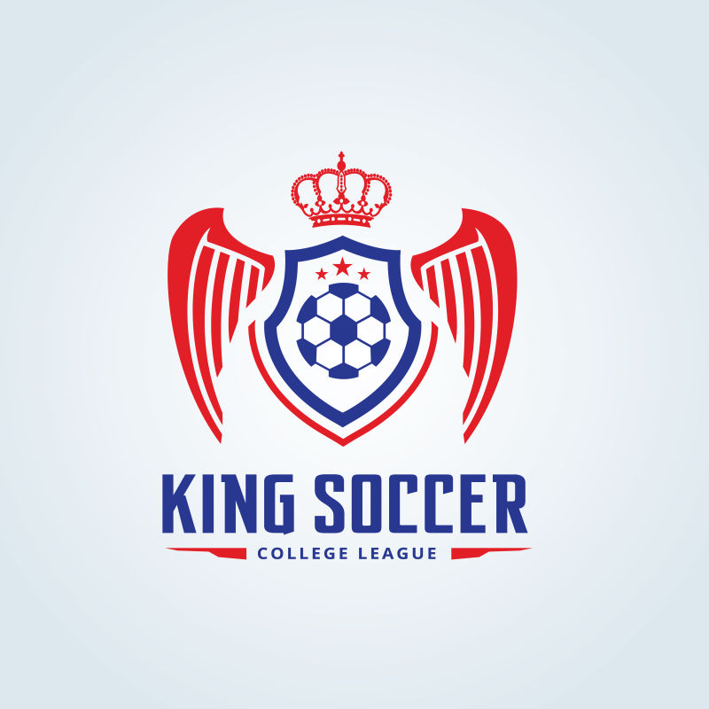 矢量国王足球标志设计
