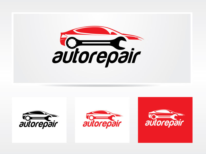 矢量的汽车维修公司logo设计