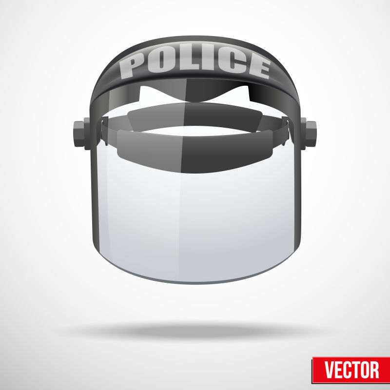 警察保护面具矢量