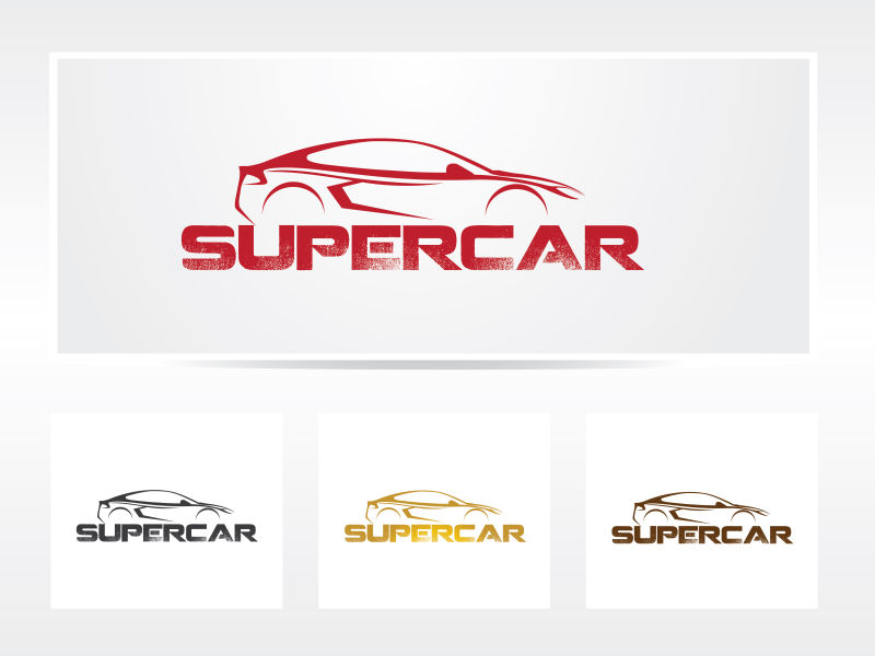 矢量的超级跑车logo设计