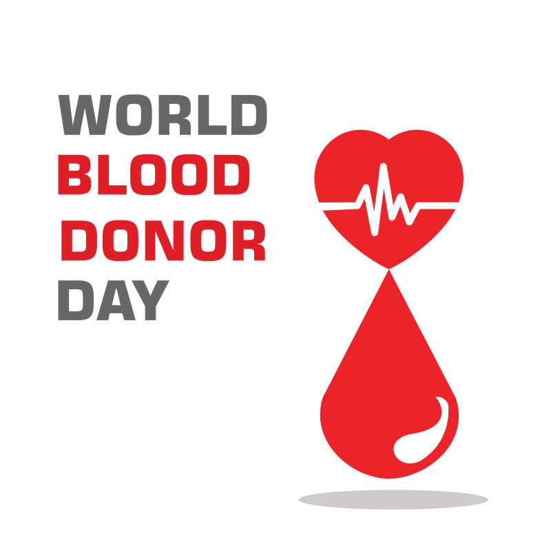 世界献血日矢量宣传插图
