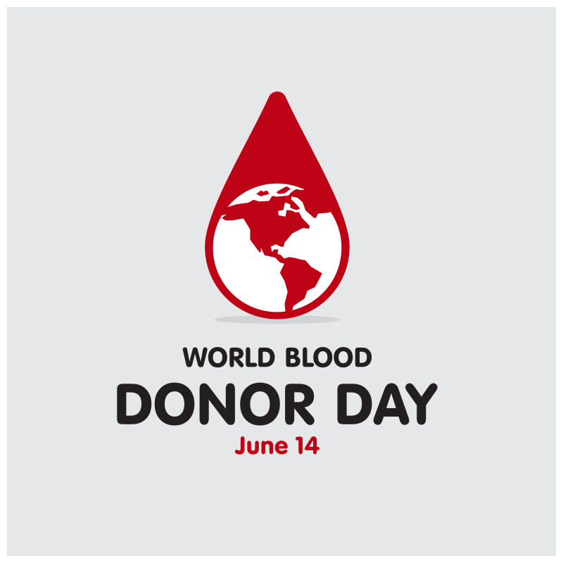 世界献血日矢量插图