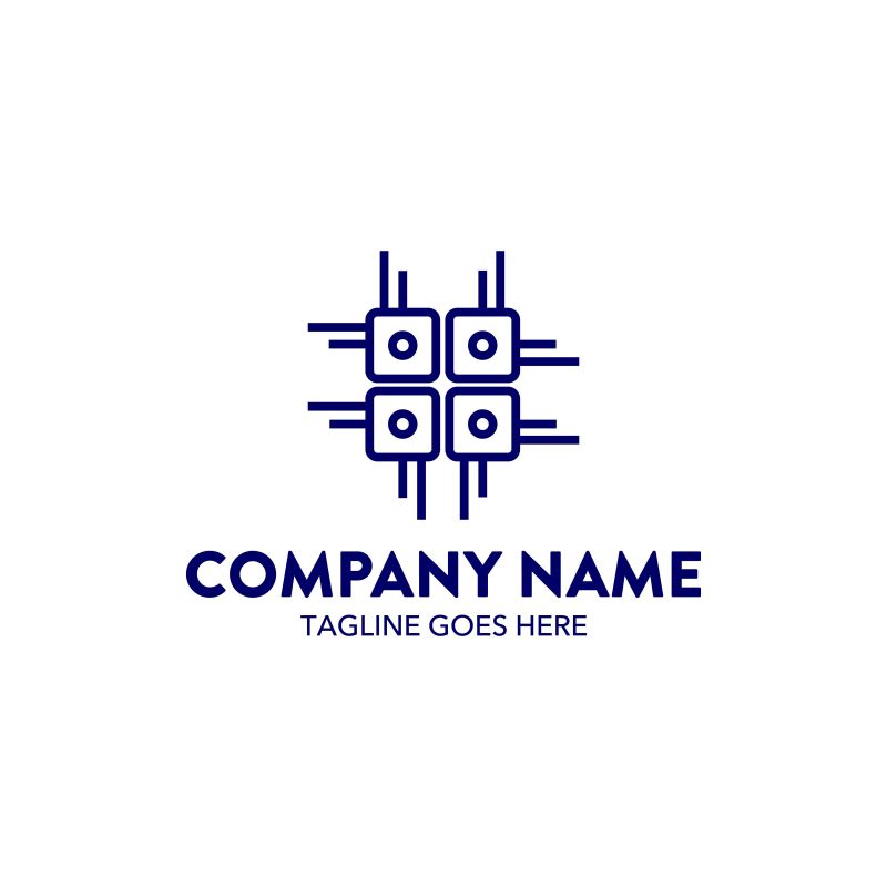 创意的计算机公司矢量logo设计