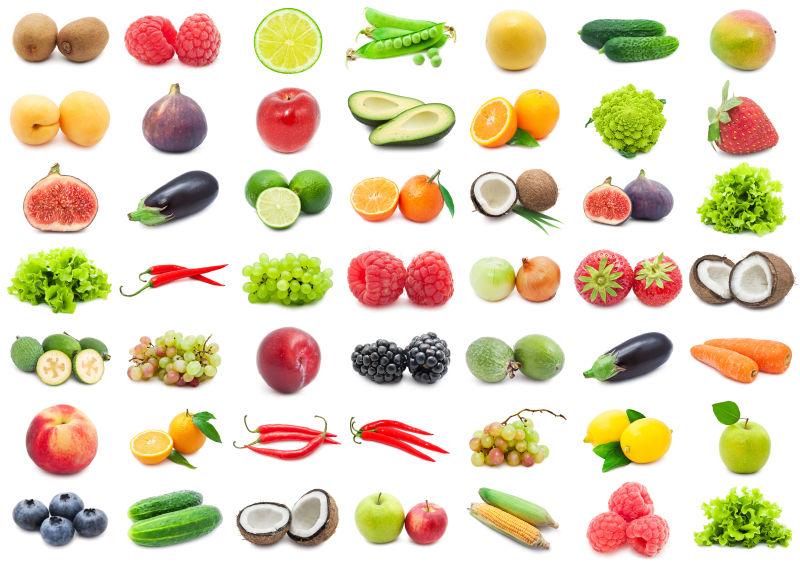 各种水果和各种蔬菜