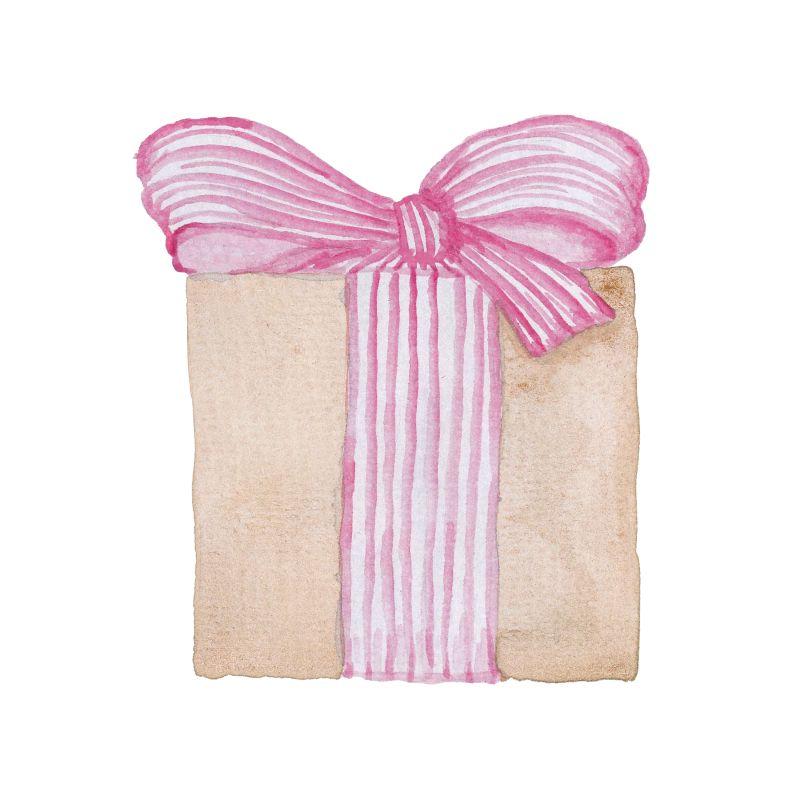 粉色丝带礼品盒子