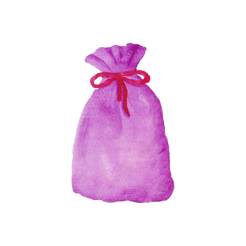 紫色的礼品袋子