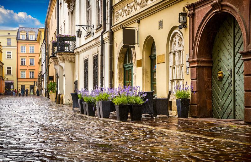 波兰历史中心古老的城市建筑