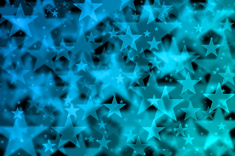 蓝色的五角星背景图片素材 蓝色五角星背景背景图案素材 Jpg图片格式 Mac天空素材下载
