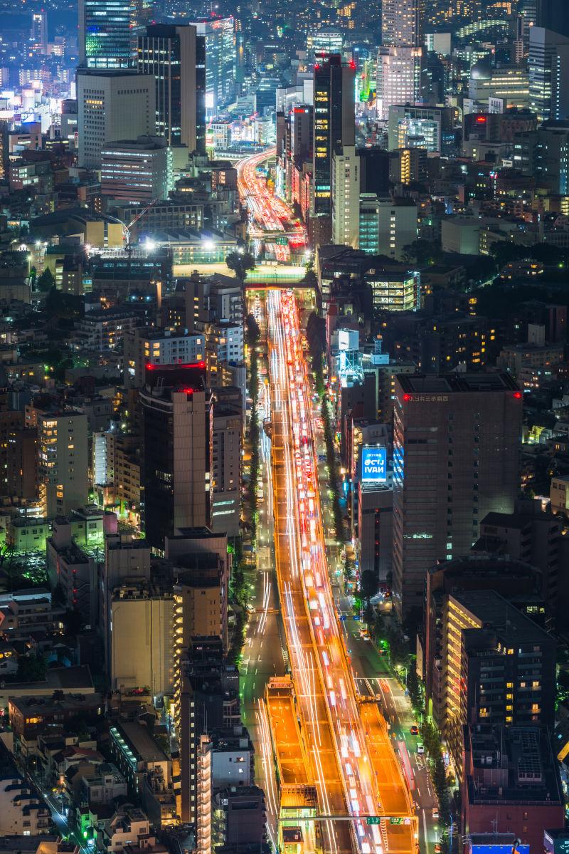 日本城市景观与高速公路