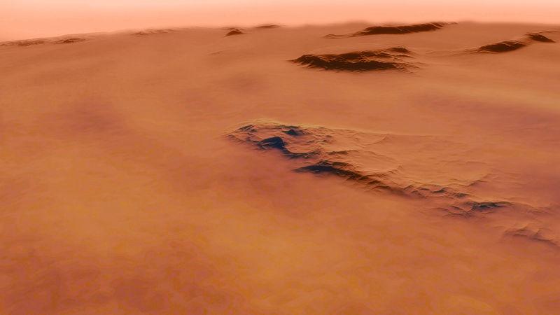火星上的沙漠岩石