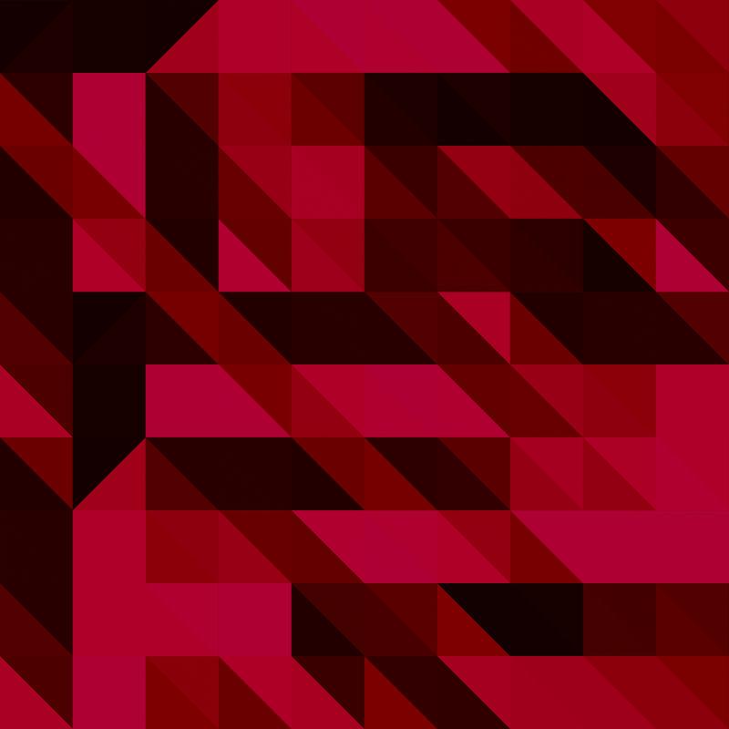 抽象的红色背景中三角形的低多边形背景