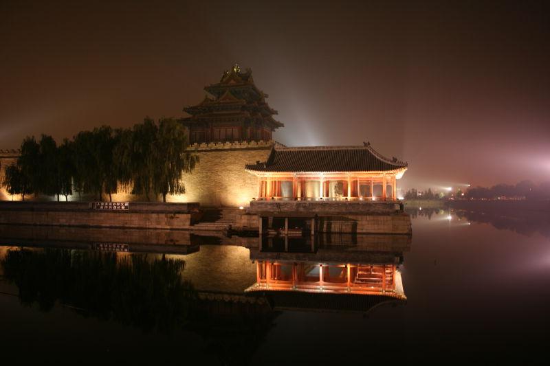 夜幕下的中国古代建筑