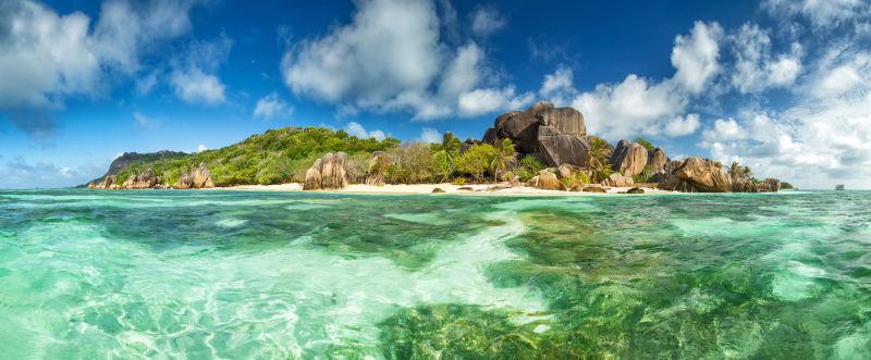 美丽的塞舌尔热带岛屿