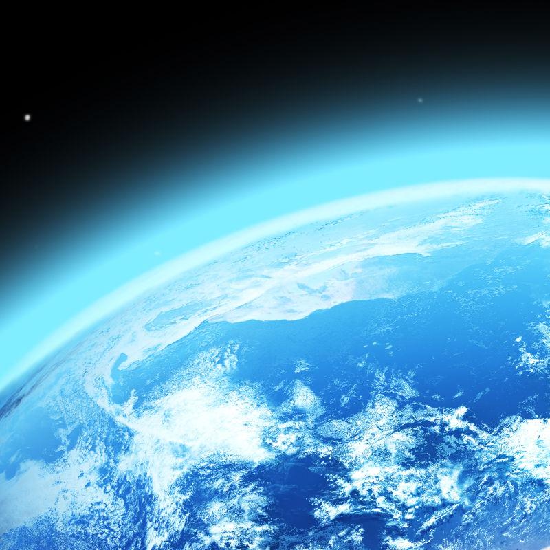 太空中的蓝色行星地球图片素材 唯美地球宇宙景色创意cg素材 Jpg图片格式 Mac天空素材下载
