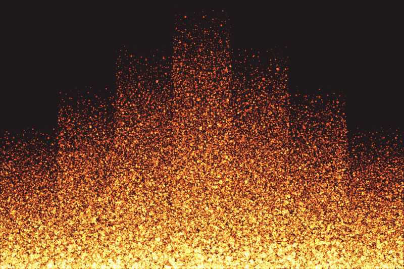 条形图案的金色闪光粒子矢量背景