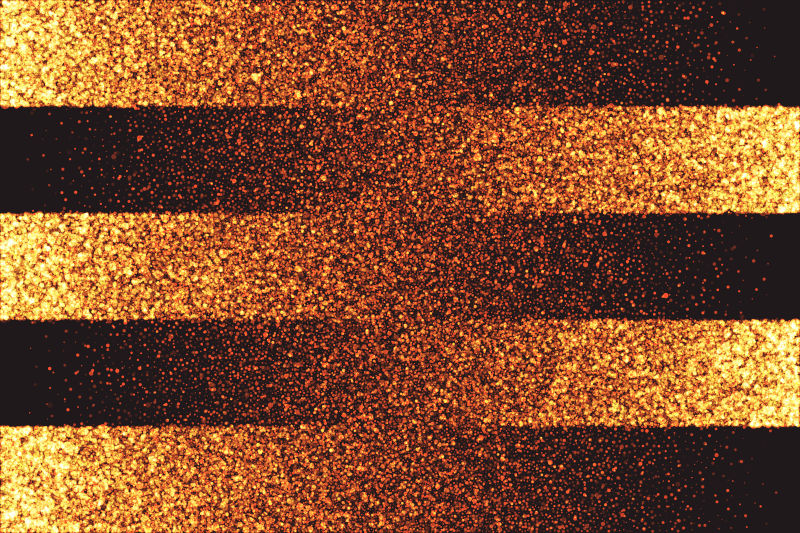 金色发光粒子条纹图案的矢量背景
