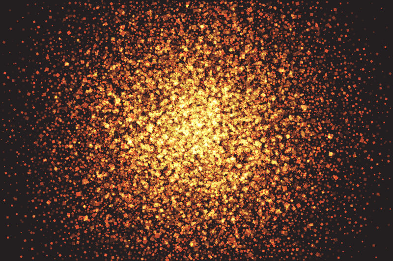 发光金色粒子图案的矢量背景