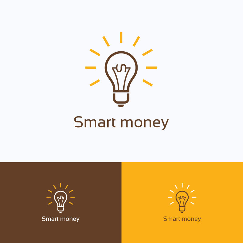 创意智能货币概念的公司标志设计
