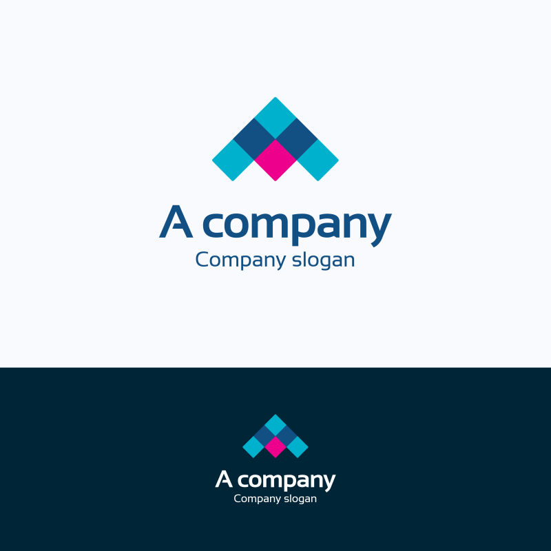 创意矢量A字母的公司标志设计