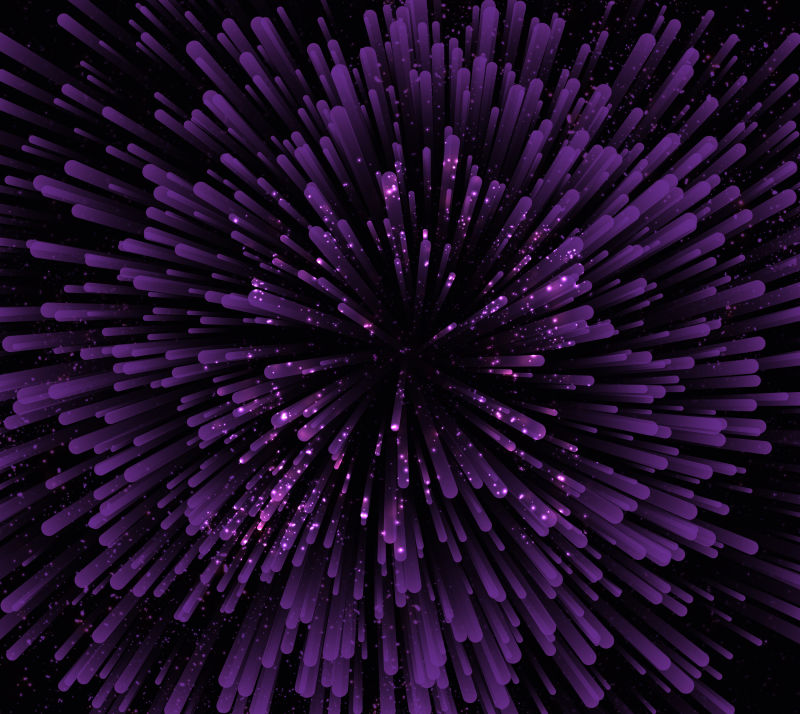 矢量的紫色放射光线