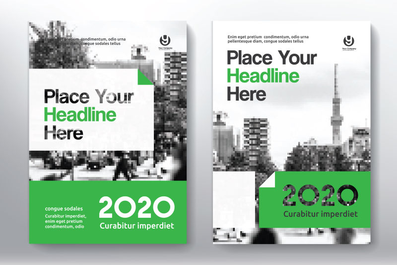 创意矢量绿色排版的书籍封面设计