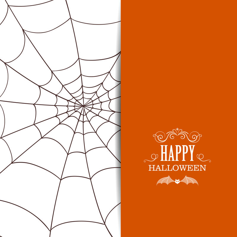 创意矢量有蜘蛛网的万圣节背景