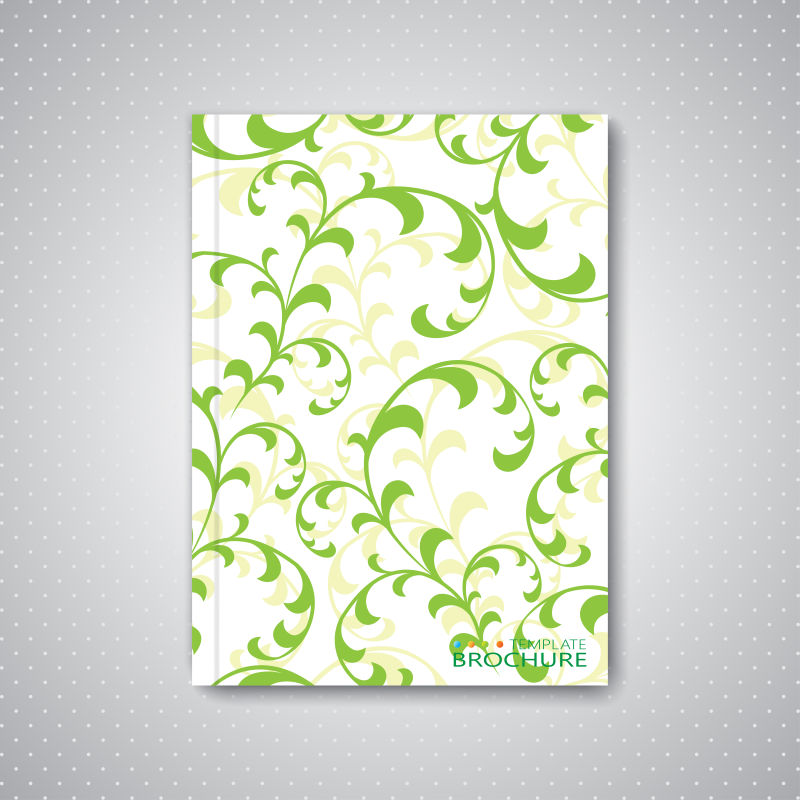 创意矢量绿叶插图元素封面设计