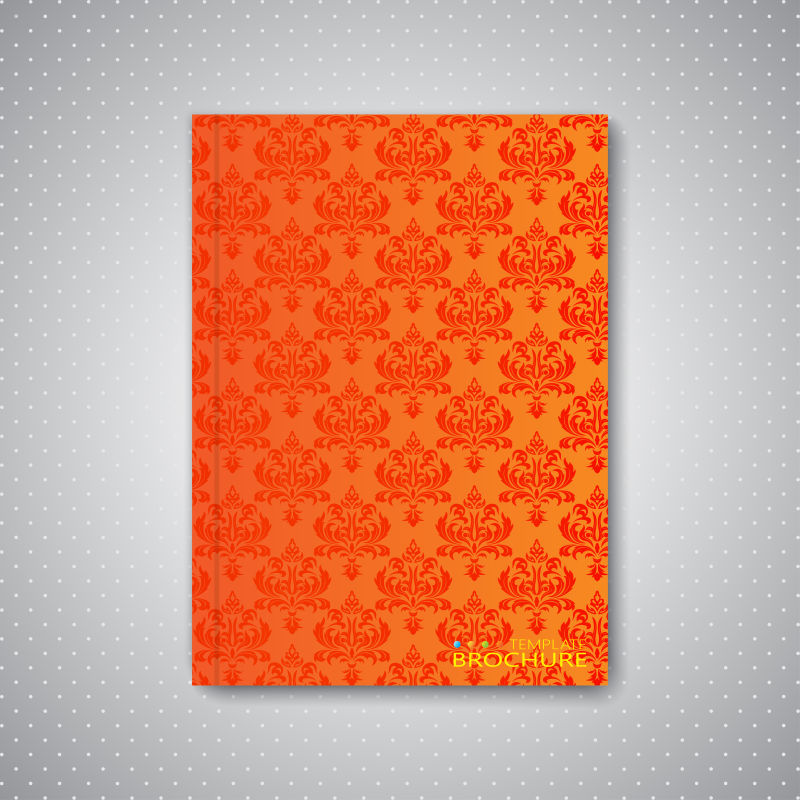 矢量橙色装饰现代封面设计