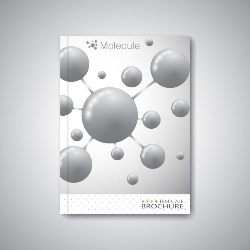 矢量现代分子结构的封面设计