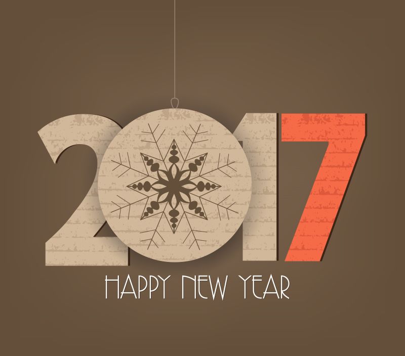 创意矢量庆祝2017年的新年背景