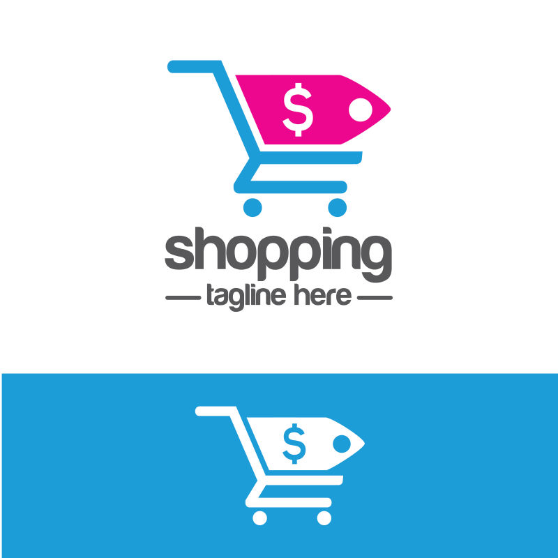 购物主题logo矢量设计
