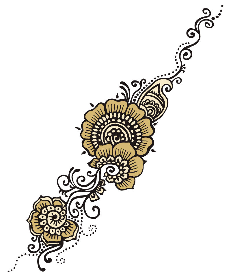 创意矢量花朵蕾丝复古装饰设计元素