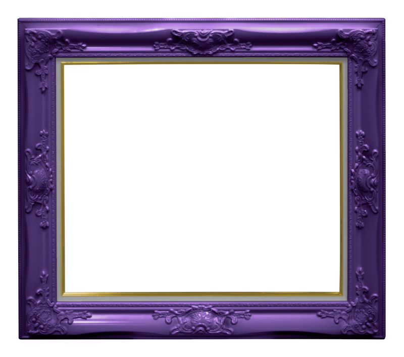 紫色花边的豪华框架