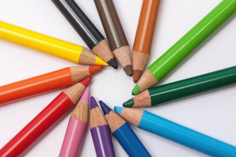 彩色铅笔圈