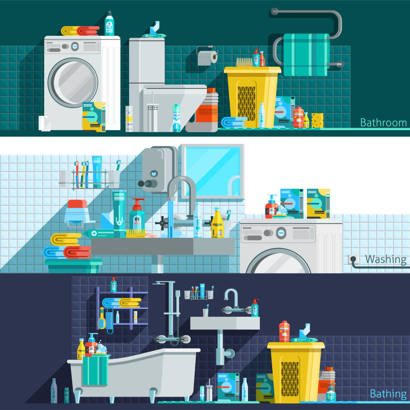 矢量的盥洗室卫生概念插图
