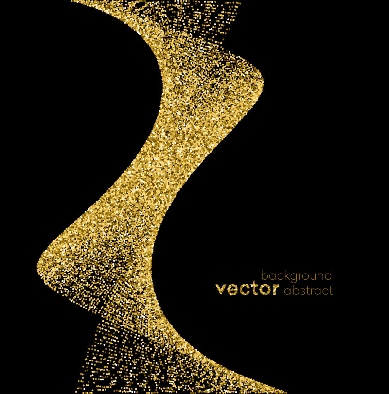 矢量的金色粒子图案背景设计