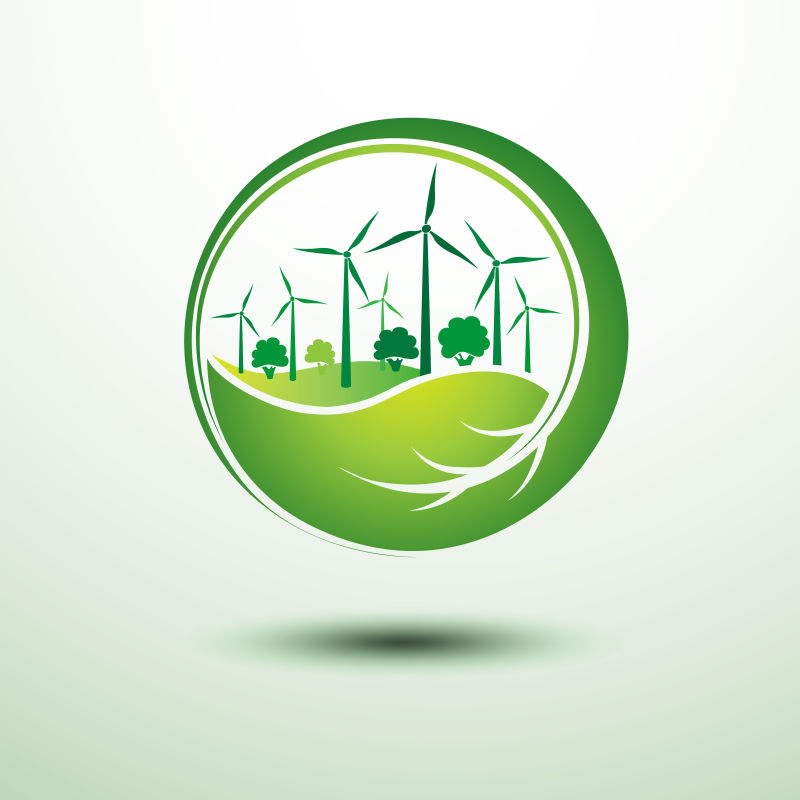 绿色生态概念的矢量插图设计