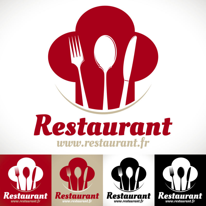 创意矢量餐厅创意标志设计