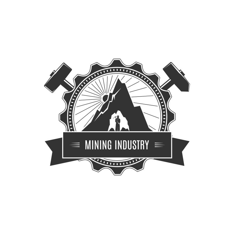 矢量矿山设计logo