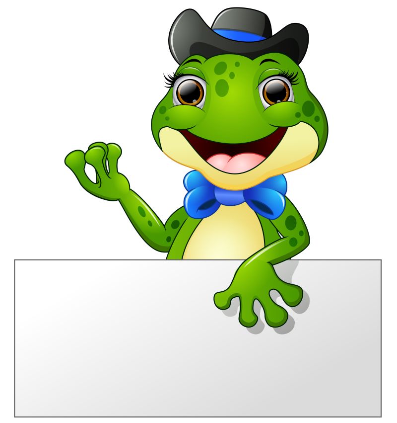 矢量卡通高兴的青蛙插图