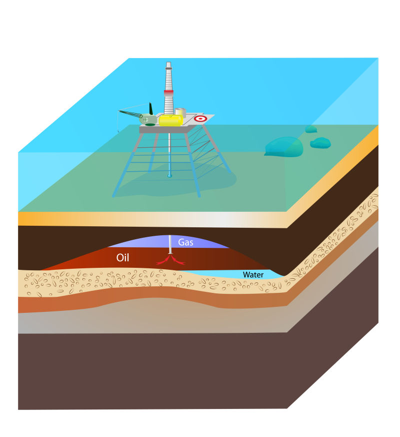 矢量的石油矿机概念插图