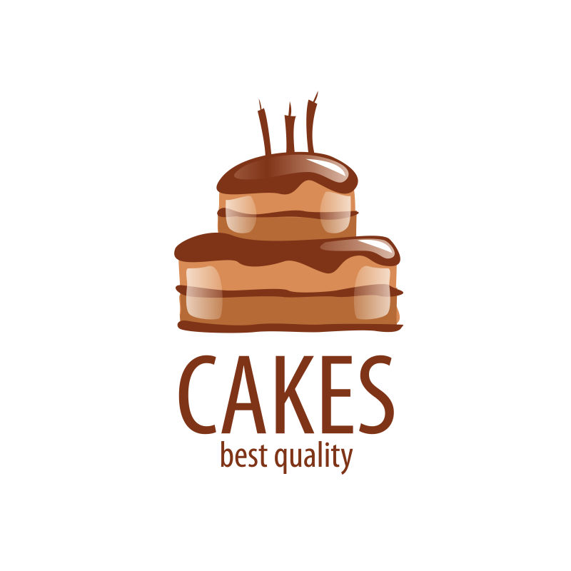 矢量巧克力蛋糕logo