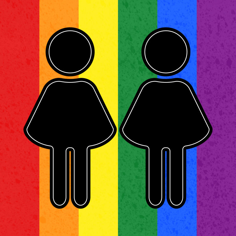 创意矢量彩虹背景的恋爱平等概念的背景