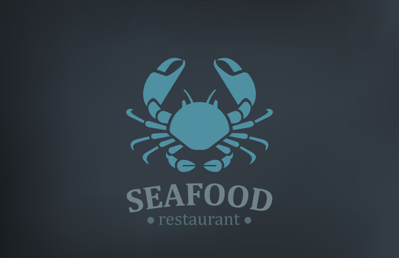 海鲜餐厅标志矢量设计