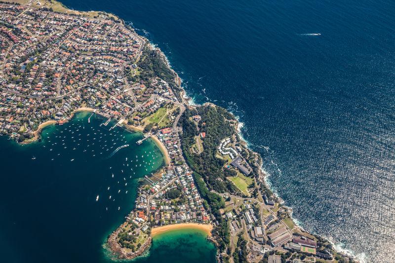 澳大利亚悉尼郊区的空中视图